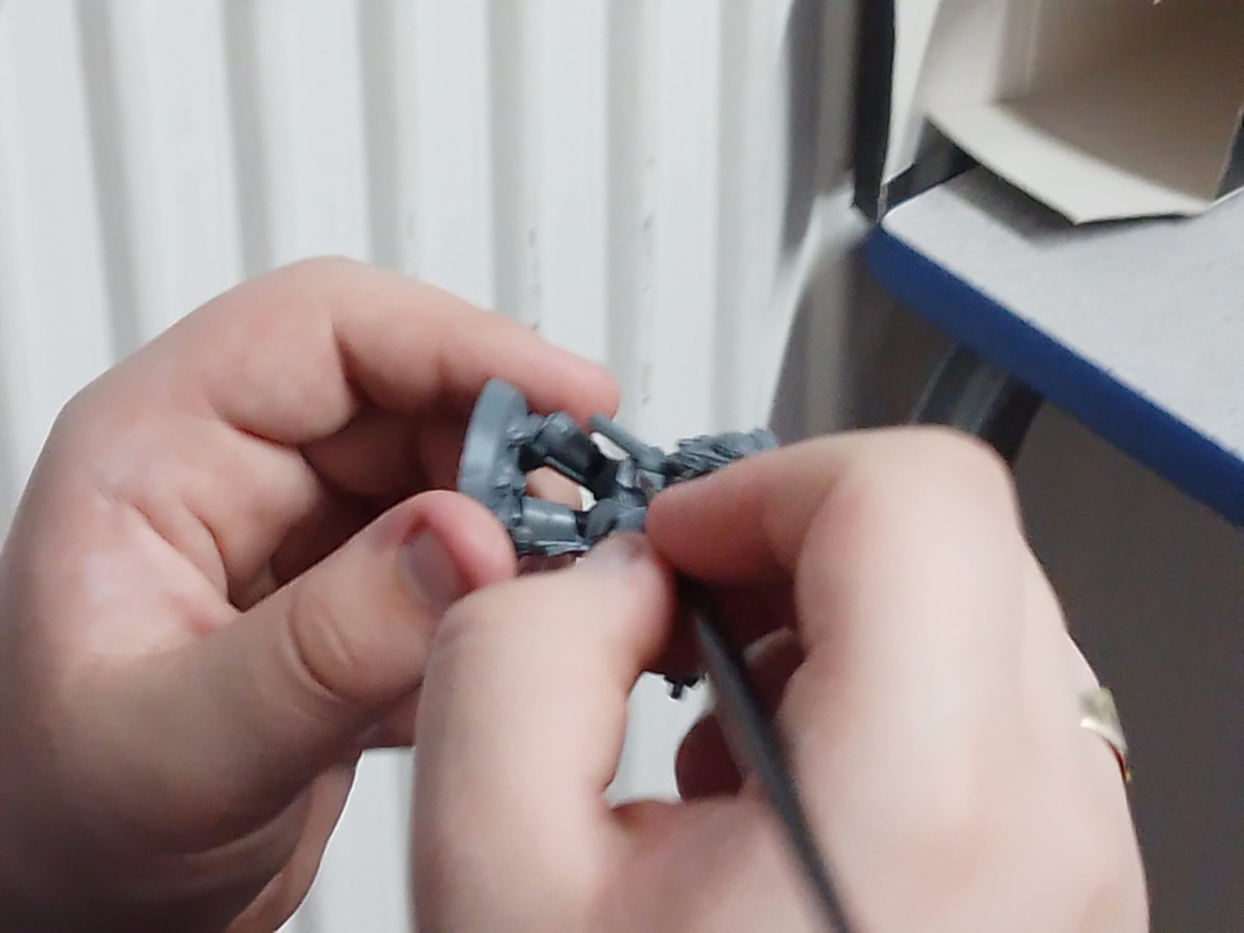 A learner from Break Through School on Nuxley Road, Belvedere, enjoys painting a War Hammer Figurine