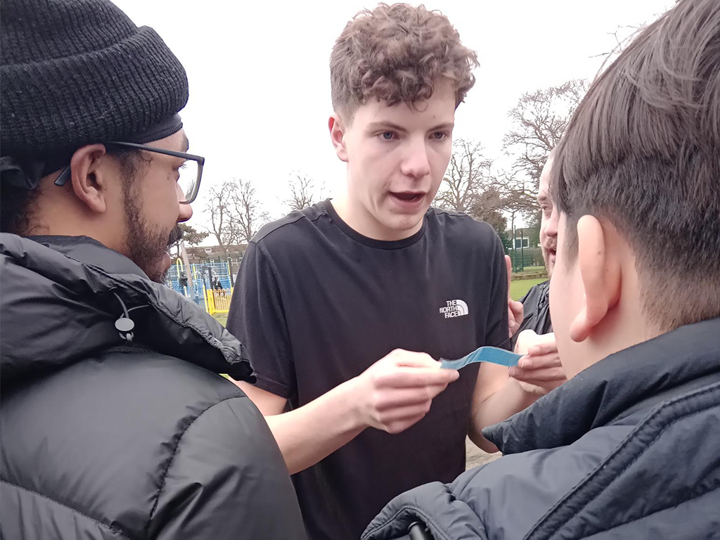 Learners at Break Through alternative school enjoy an Easter Egg Hunt in the local park