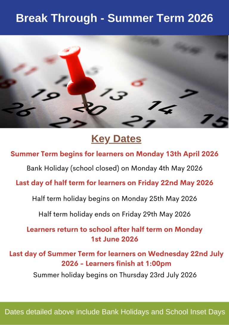 Term Break The School Day and Term Dates - Break Through School
